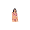 Ensemble sexy 2 pièces en dentelle satinée 